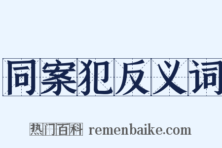 同案犯反义词是什么意思的图片